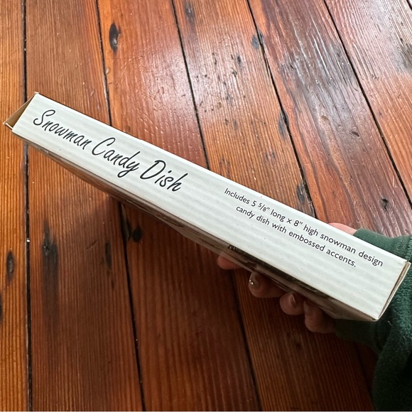 NWT Vtg 90s Potpourri Designs International Silver Co Snowman Candy Dish 5 5/8x8 - Picture 6 of 13